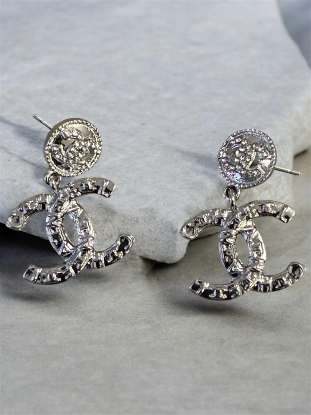 Chanel Silver Earrings